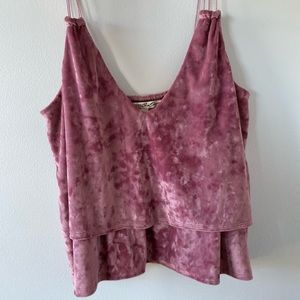 Express OneEleven Crushed Velvet Tank Top.